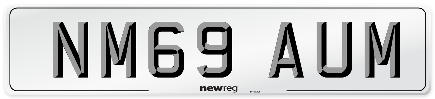 NM69 AUM Number Plate from New Reg